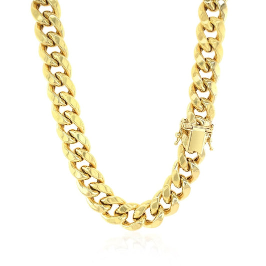 10.5mm 14k Yellow Gold Semi Solid Miami Cuban Chain | Richard Cannon Jewelry