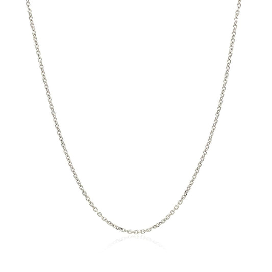 10k White Gold Cable Chain 1.1mm | Richard Cannon Jewelry