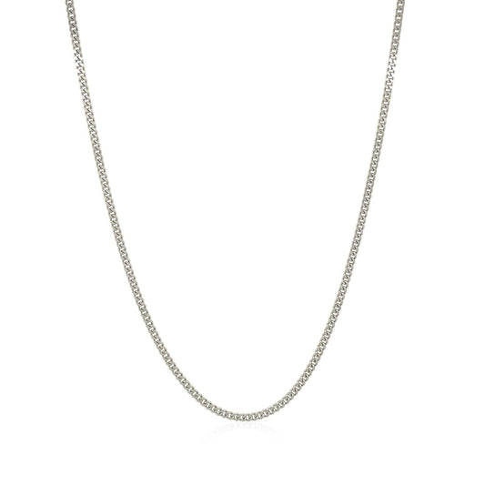 10k White Gold Gourmette Chain (1.40 mm) | Richard Cannon Jewelry
