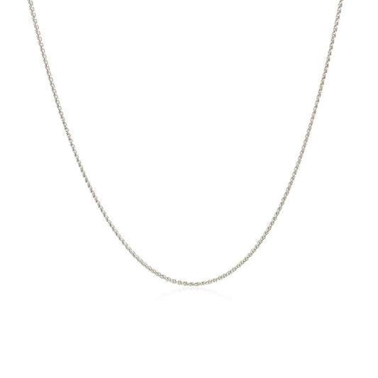 10k White Gold Wheat Chain 0.6mm | Richard Cannon Jewelry