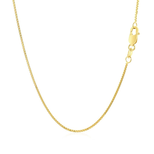 10k Yellow Gold Classic Box Chain 0.8mm | Richard Cannon Jewelry