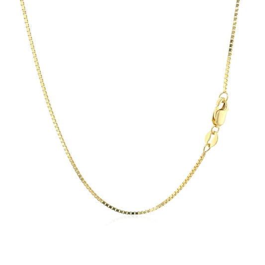 10k Yellow Gold Classic Box Chain 1.0mm | Richard Cannon Jewelry