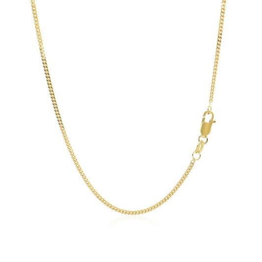 10k Yellow Gold Gourmette Chain 1.5mm | Richard Cannon Jewelry