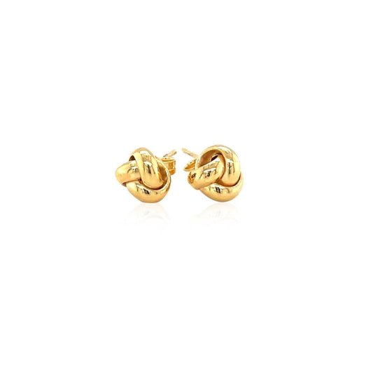 10k Yellow Gold Love Knot Stud Earrings | Richard Cannon Jewelry