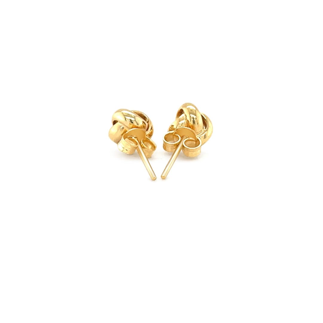 10k Yellow Gold Love Knot Stud Earrings | Richard Cannon Jewelry