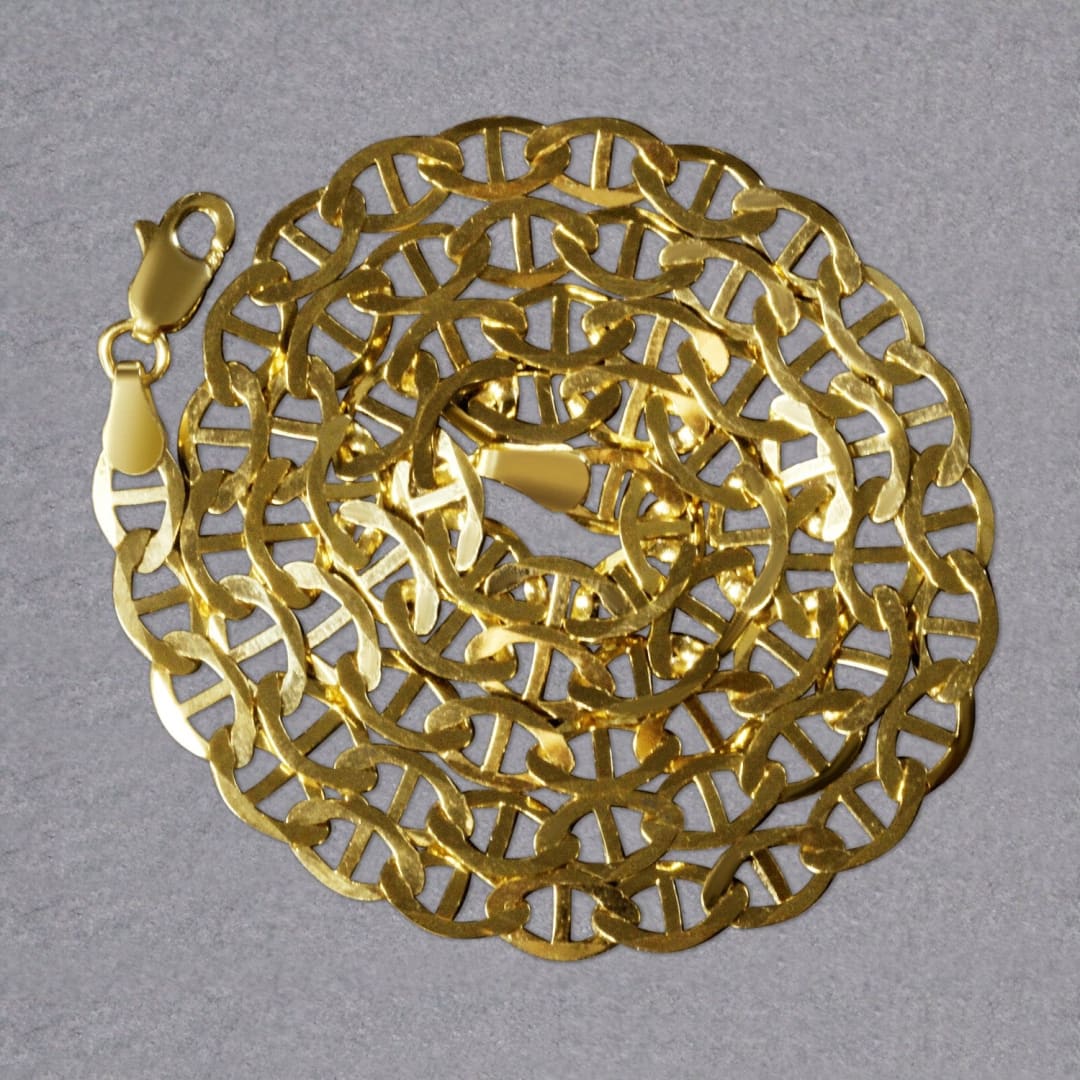 10k Yellow Gold Mariner Link Chain (5.10 mm) | Richard Cannon Jewelry