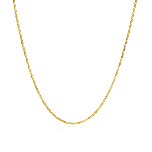 10k Yellow Gold Wheat Chain 1.0mm | Richard Cannon Jewelry