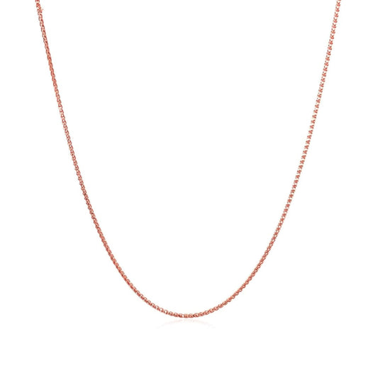 14k Rose Gold Diamond Cut Round Wheat Chain 0.6mm | Richard Cannon Jewelry