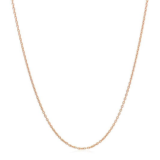 14k Rose Gold Oval Cable Link Chain 0.97mm | Richard Cannon Jewelry