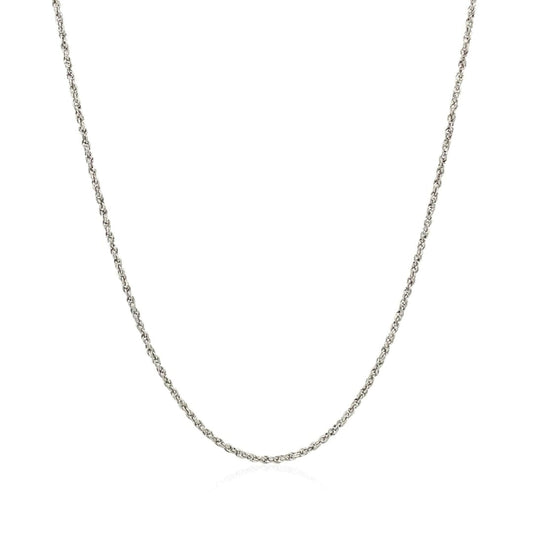 14k White Gold Adjustable Rope Chain 1.0mm | Richard Cannon Jewelry