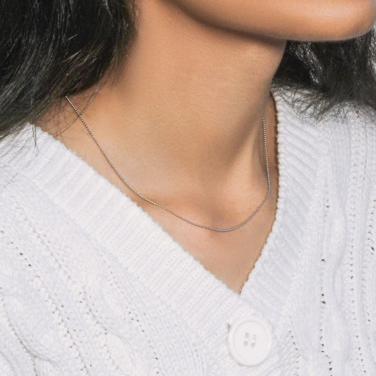 14k White Gold Bead Chain 1.0mm | Richard Cannon Jewelry