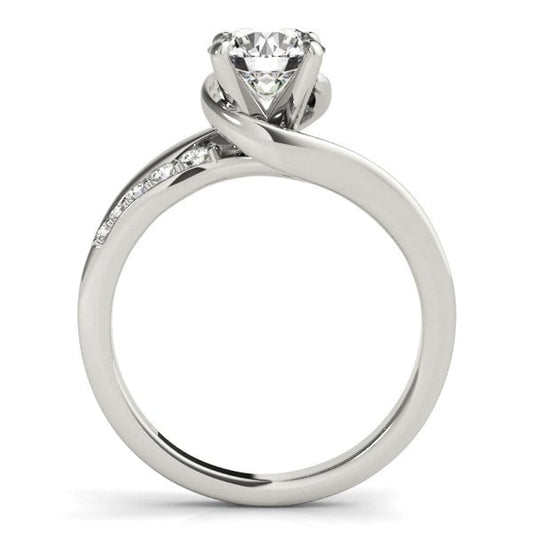 14k White Gold Bypass Style Round Diamond Ring (1 1/4 cttw) | Richard Cannon Jewelry