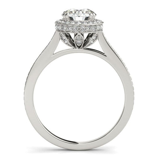 14k White Gold Classic Channel Slim Shank Diamond Engagement Ring (2 cttw) | Richard