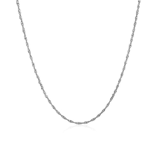 14k White Gold Singapore Chain 1.0mm | Richard Cannon Jewelry