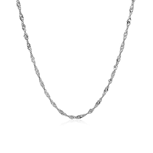 14k White Gold Singapore Chain 1.7mm | Richard Cannon Jewelry