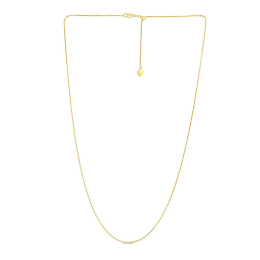 14k Yellow Gold Adjustable Franco Chain 0.9mm | Richard Cannon Jewelry