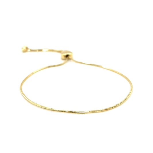 14k Yellow Gold Adjustable Lariat Style Heart Motif Bracelet | Richard Cannon Jewelry