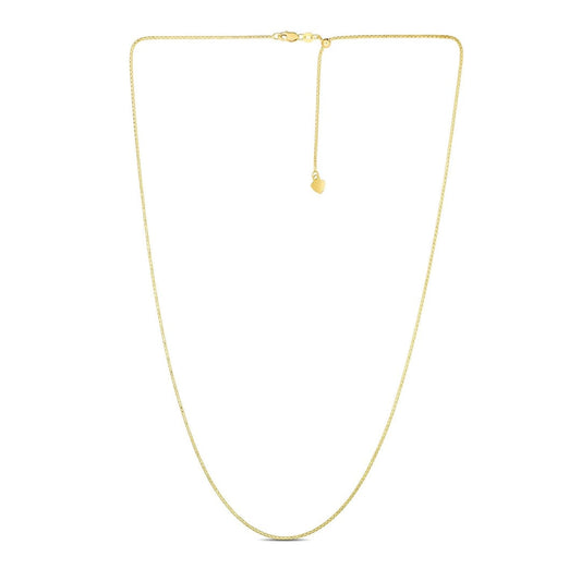 14k Yellow Gold Adjustable Popcorn Chain 1.3mm | Richard Cannon Jewelry