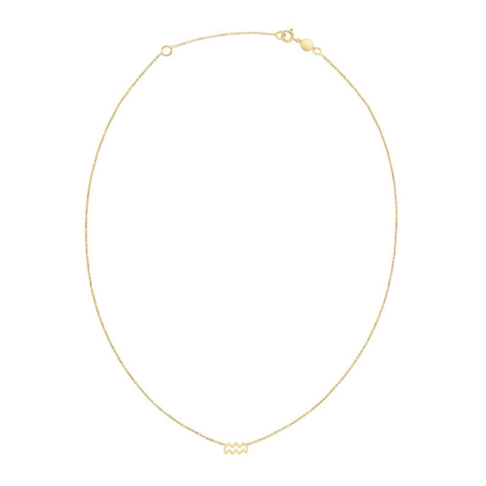 14K Yellow Gold Aquarius Necklace | Richard Cannon Jewelry