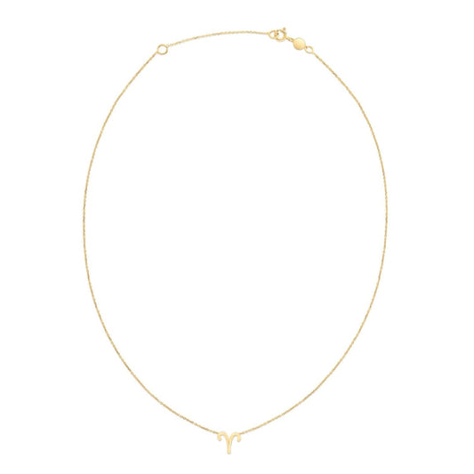14K Yellow Gold Aries Necklace | Richard Cannon Jewelry