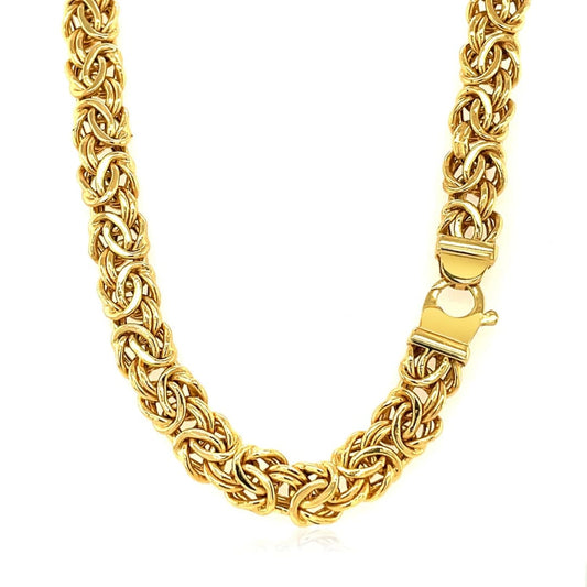 14k Yellow Gold Byzantine Motif Chain Necklace | Richard Cannon Jewelry