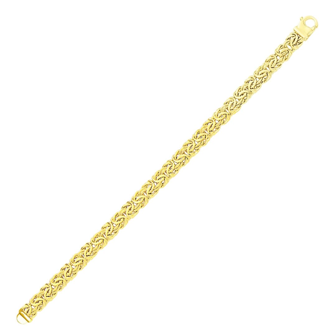 14k Yellow Gold Byzantine Style Chain Bracelet | Richard Cannon Jewelry