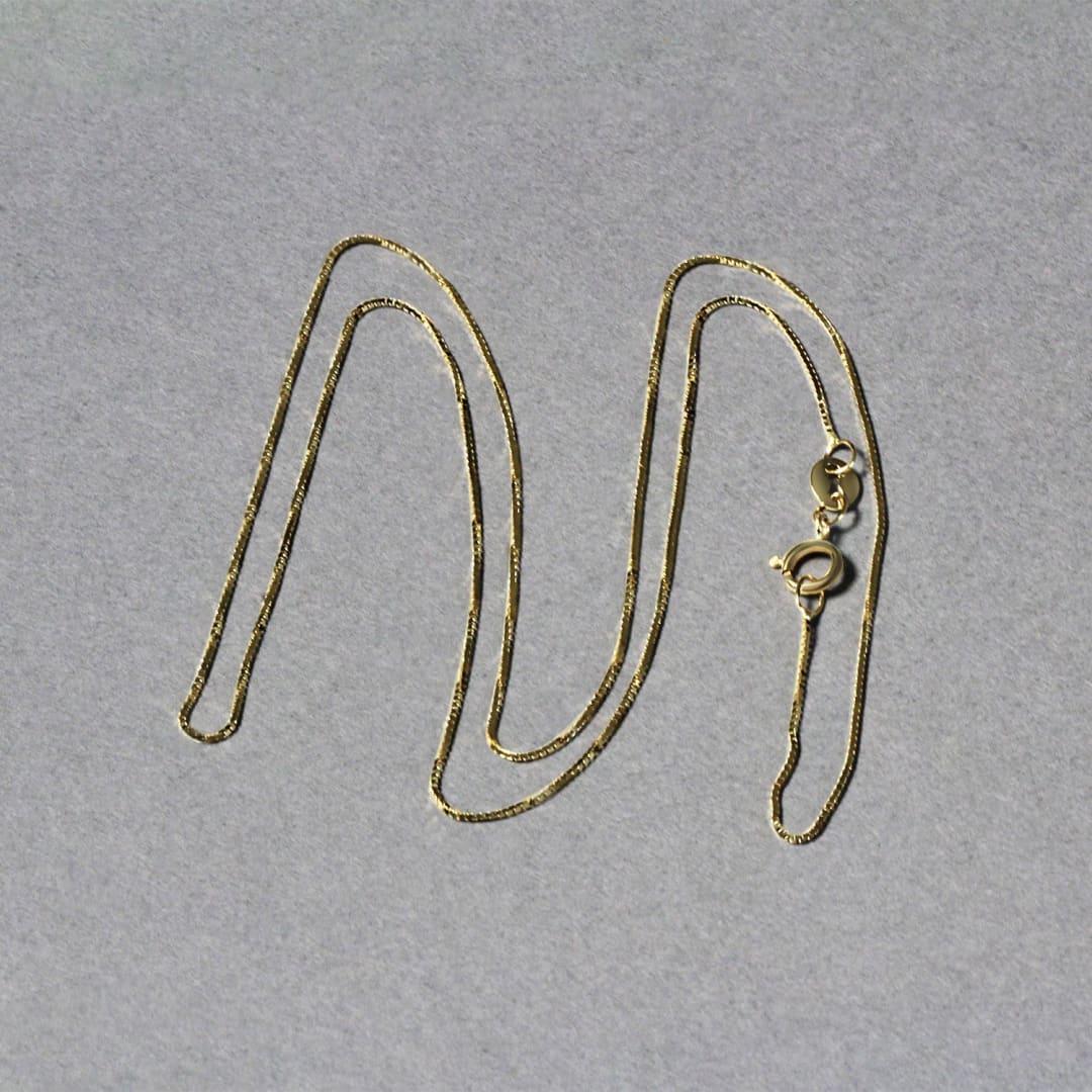 14k Yellow Gold Classic Box Chain 0.6mm | Richard Cannon Jewelry