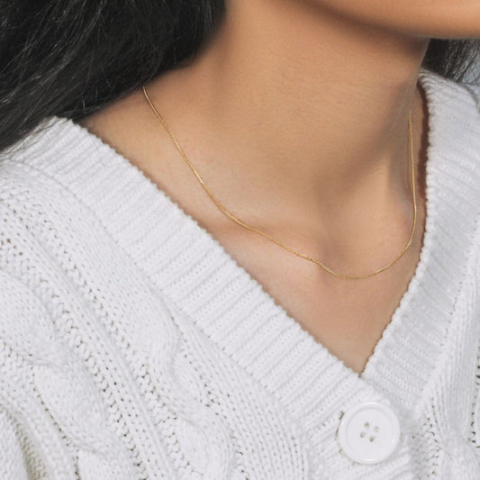 14k Yellow Gold Diamond Cut Round Wheat Chain 0.6mm | Richard Cannon Jewelry