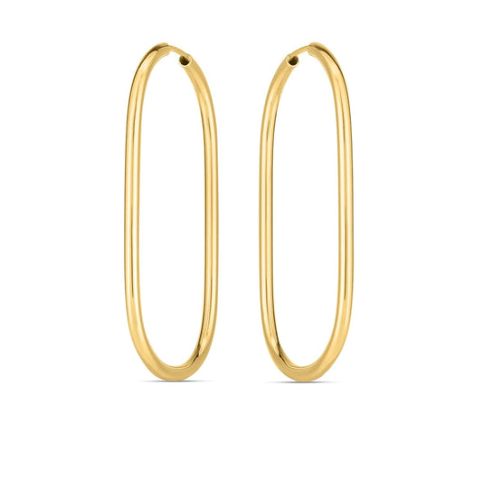 14k Yellow Gold Endless Large Paperclip Hoop Earrings | Richard Cannon Jewelry
