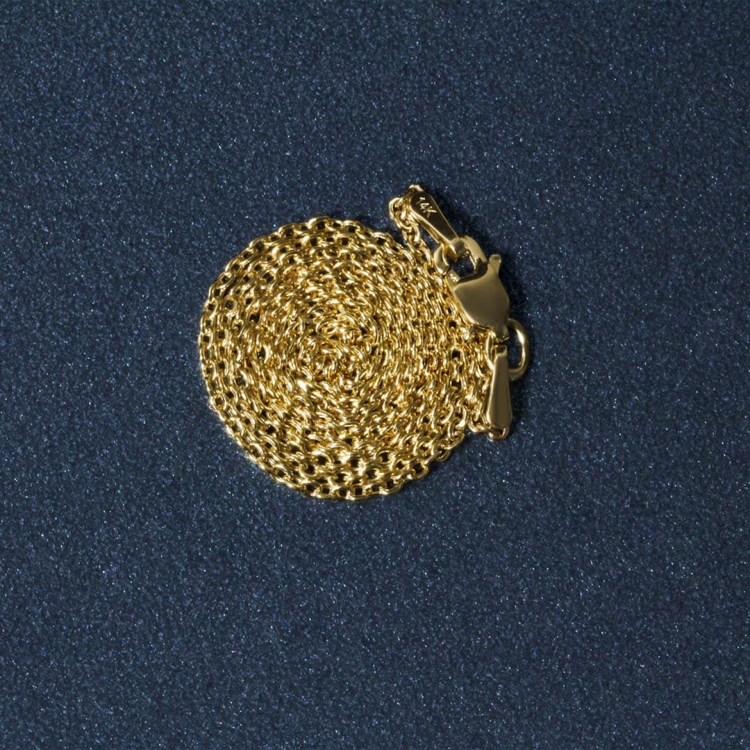 14k Yellow Gold Forsantina Lite Cable Link Chain 1.5mm | Richard Cannon Jewelry