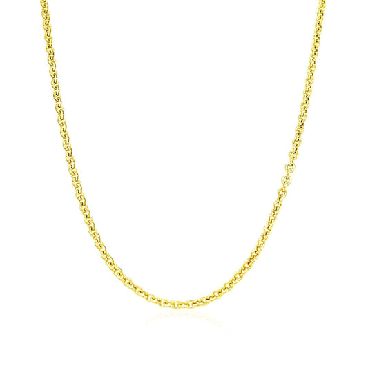 14k Yellow Gold Forsantina Lite Cable Link Chain 1.9mm | Richard Cannon Jewelry