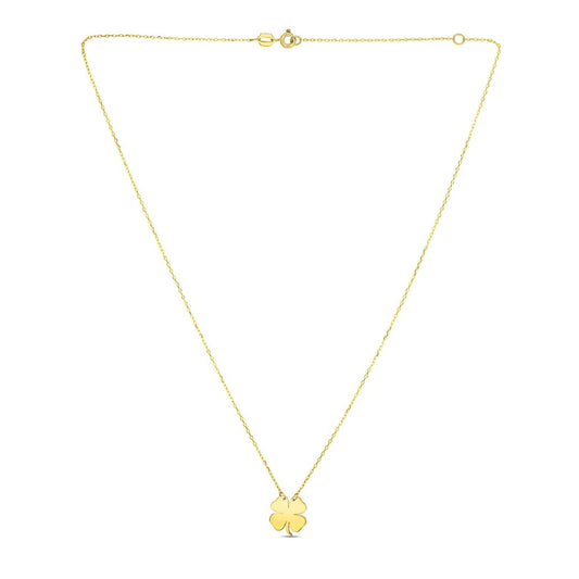 14K Yellow Gold Four Leaf Clover Necklace | Richard Cannon Jewelry