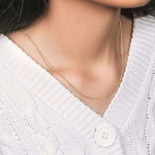 14k Yellow Gold Gourmette Chain 1.5mm | Richard Cannon Jewelry