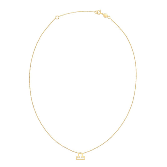 14K Yellow Gold Libra Necklace | Richard Cannon Jewelry