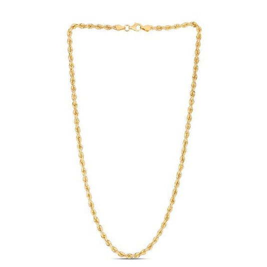 14k Yellow Gold Light Rope Chain 3.7mm | Richard Cannon Jewelry