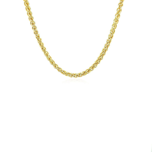 14k Yellow Gold Light Weight Wheat Chain (2.80 mm) | Richard Cannon Jewelry