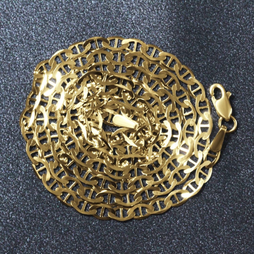 14k Yellow Gold Mariner Link Chain (3.20 mm) | Richard Cannon Jewelry