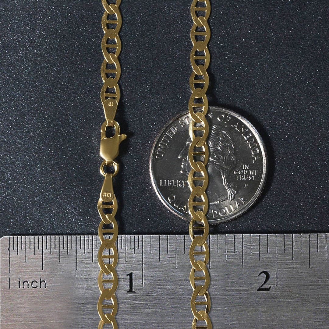 14k Yellow Gold Mariner Link Chain (4.50 mm) | Richard Cannon Jewelry
