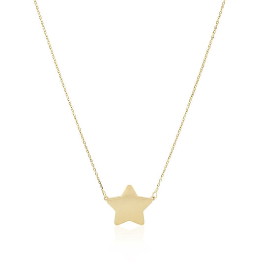 14k Yellow Gold Necklace with Five Pointed Star | Richard Cannon Jewelry