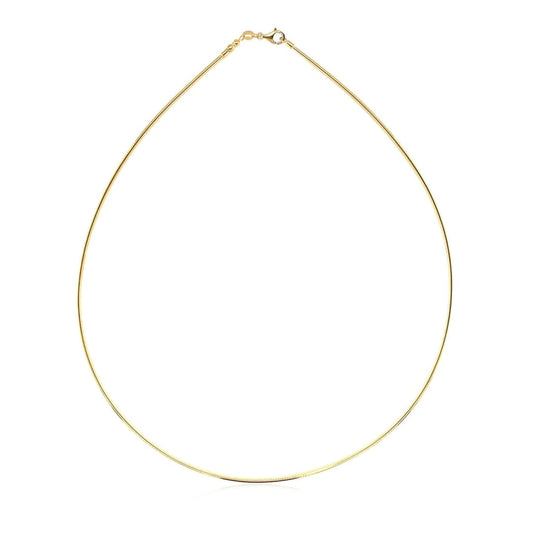 14k Yellow Gold Necklace in a Round Omega Chain Style | Richard Cannon Jewelry