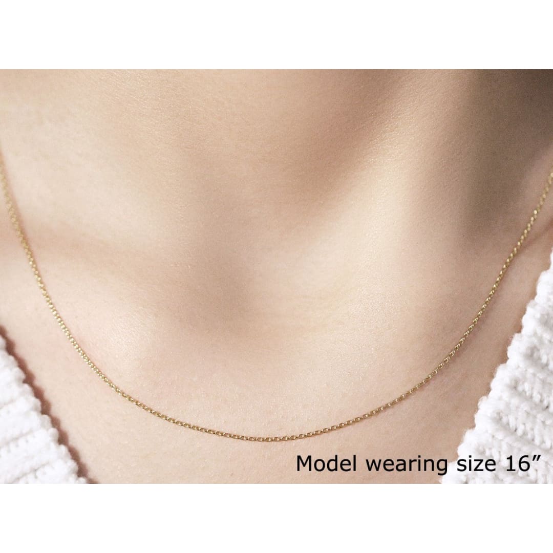 14k Yellow Gold Oval Cable Link Chain 0.97mm | Richard Cannon Jewelry