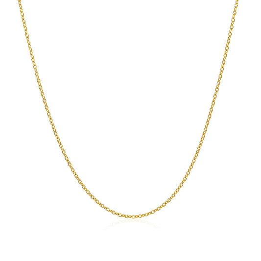 14k Yellow Gold Oval Cable Link Chain 1.0mm | Richard Cannon Jewelry