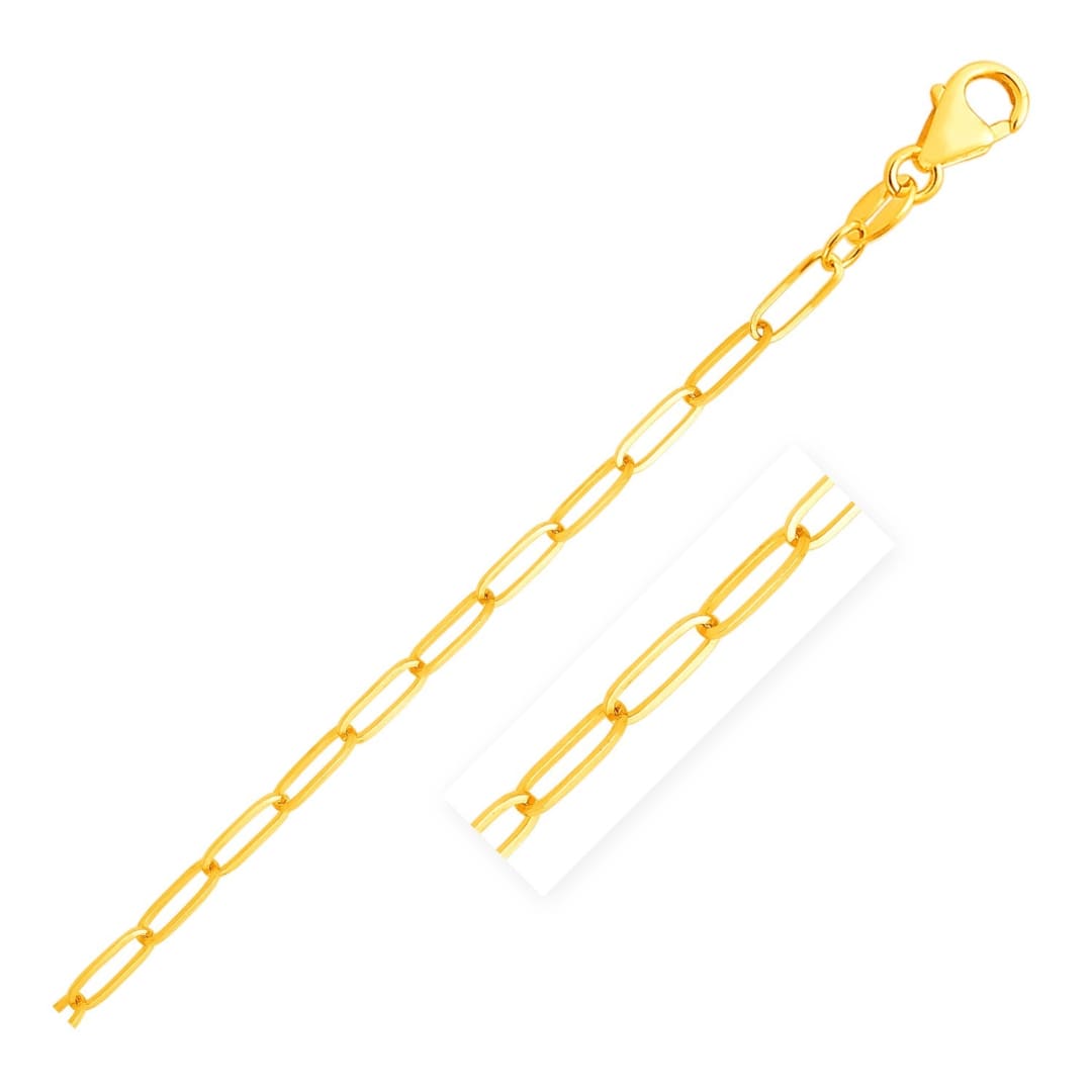 14K Yellow Gold Paperclip Bracelet (4.0mm) | Richard Cannon Jewelry