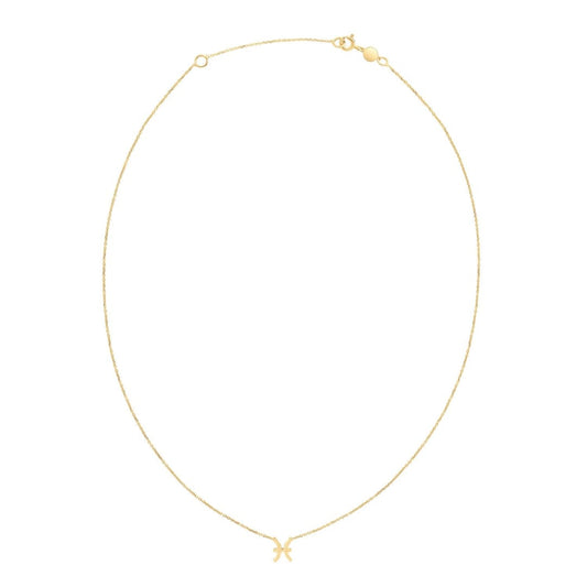14K Yellow Gold Pisces Necklace | Richard Cannon Jewelry