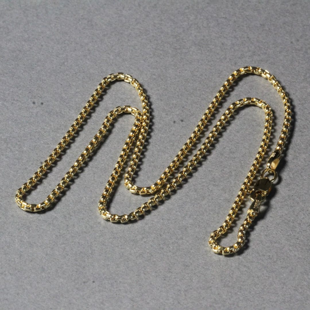 14k Yellow Gold Round Box Chain 1.7mm | Richard Cannon Jewelry