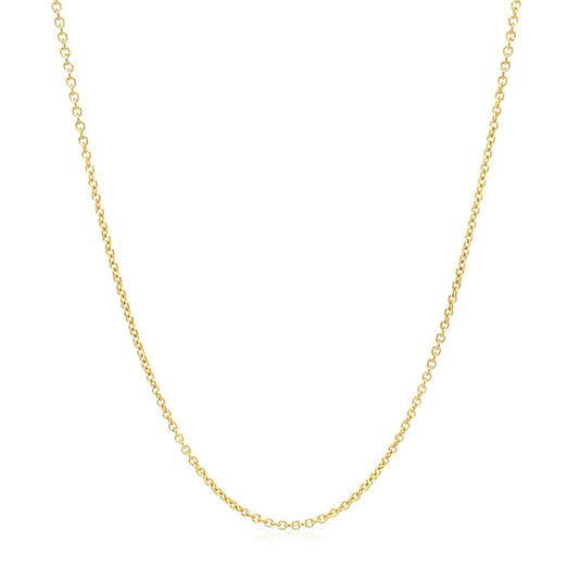 14k Yellow Gold Round Cable Link Chain 1.2mm | Richard Cannon Jewelry