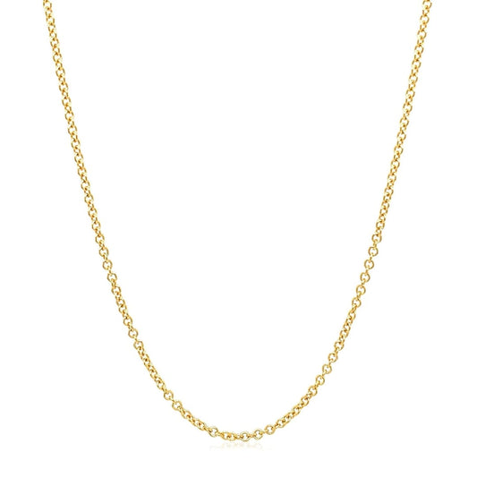 14k Yellow Gold Round Cable Link Chain 1.5mm | Richard Cannon Jewelry