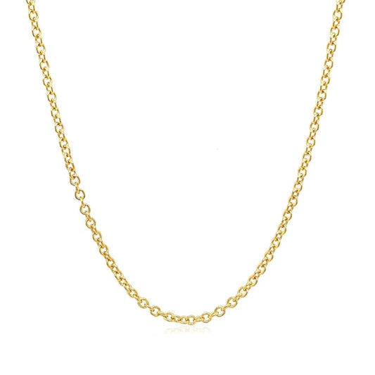 14k Yellow Gold Round Cable Link Chain 1.9mm | Richard Cannon Jewelry