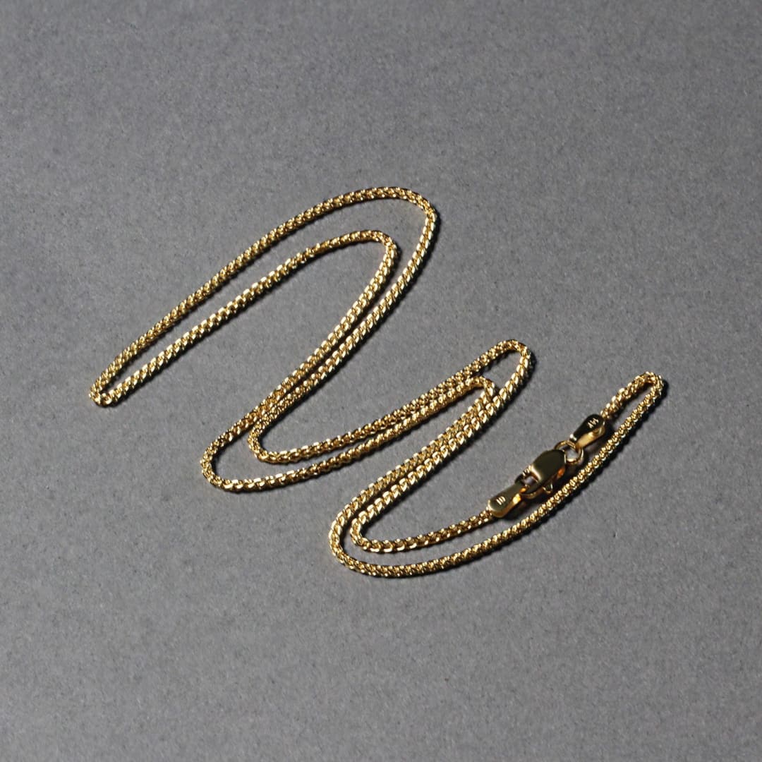 14k Yellow Gold Round Chain 1.2mm | Richard Cannon Jewelry