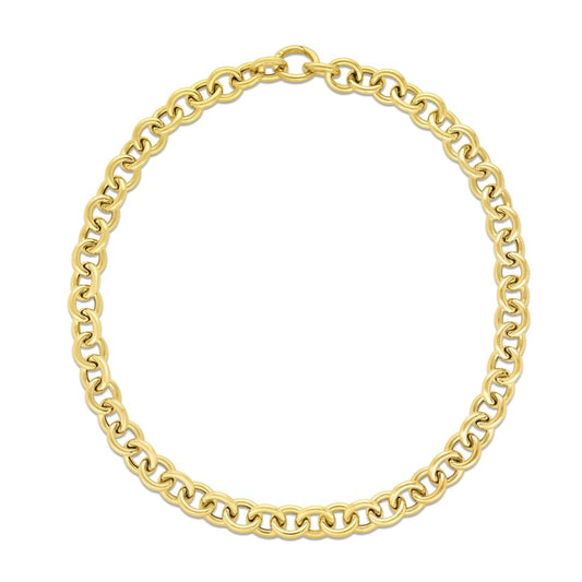 14k Yellow Gold Round Link Chain Necklace | Richard Cannon Jewelry